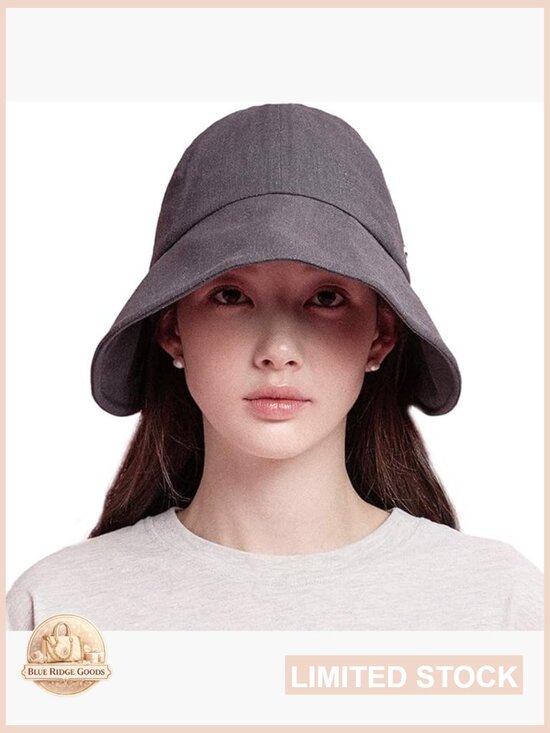 Linen Blend Victorian Bonnet Hat Sun Cap Foldable Summer Visor Adjustable main image 6